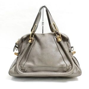 CHLOE Calfskin Medium Paraty Bag in Rock color.